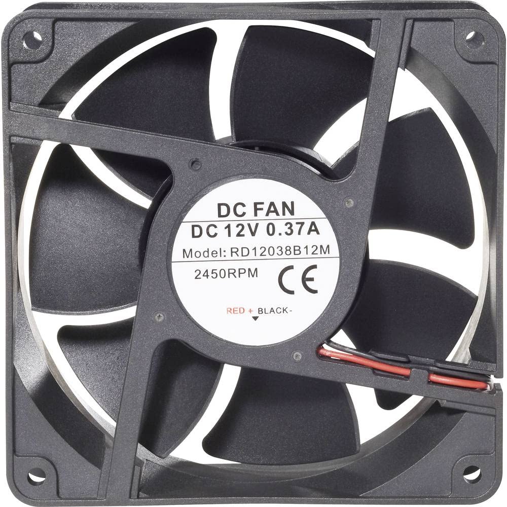 Ventilateur axial TRU COMPONENTS RD12038B12L 1564999 12 V/​DC 142 m³/​h (L x l x H) 120 x 120 x 38 mm 1 pc(s)
