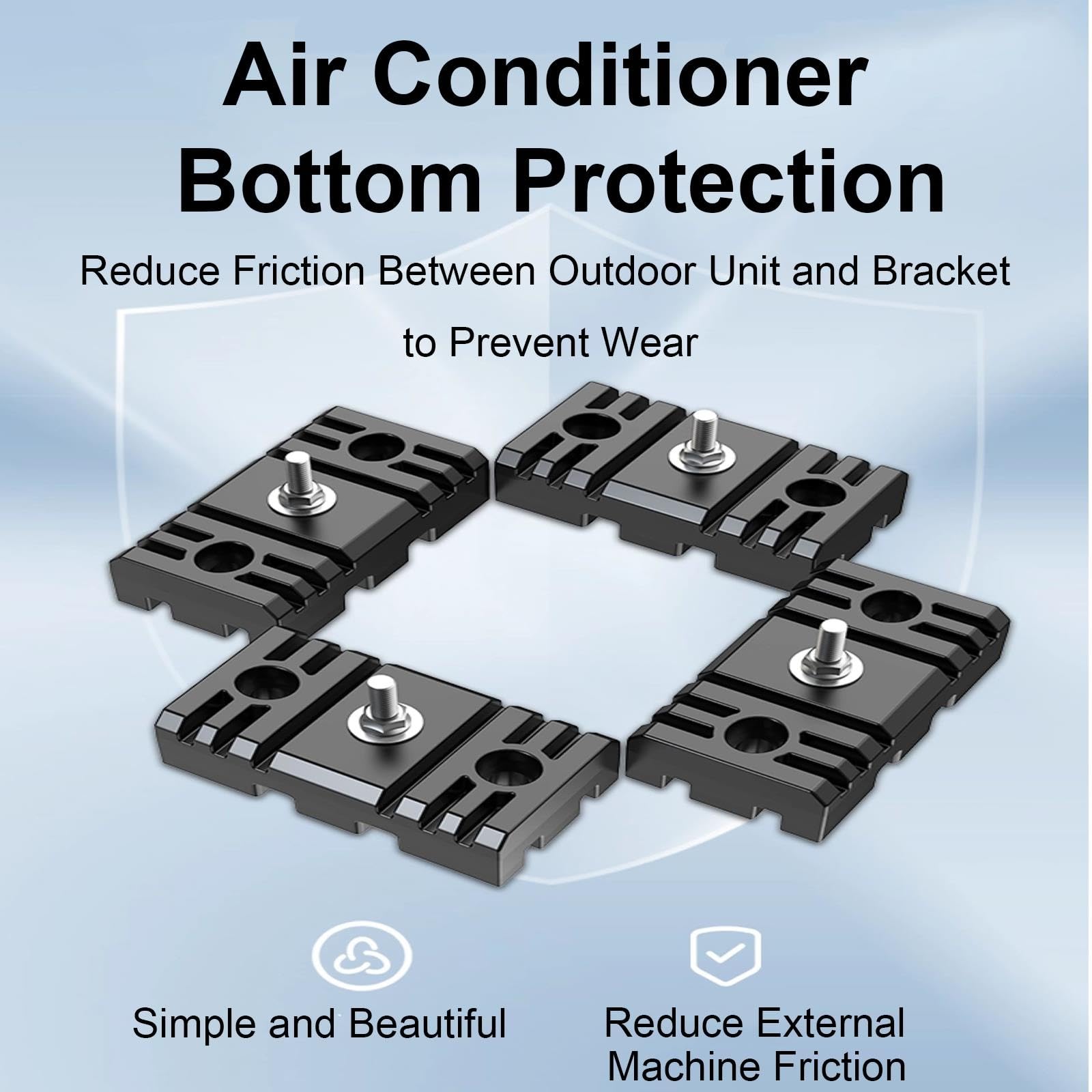 4 Goma Nonvibración Soporte para Aire Acondicionado