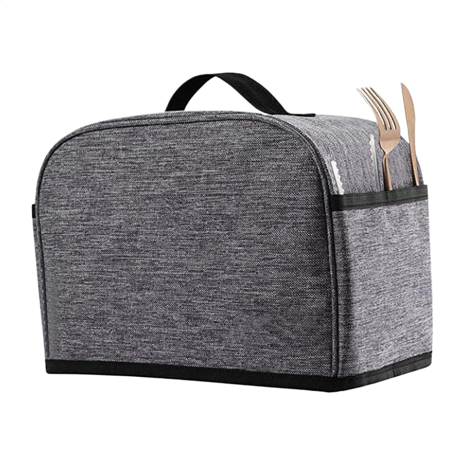 Toaster Cover, Toaster Cover for Two Toaster, Durable Appliance Dust Cover with Jam Spreader Cutter and Toaster Tongs, Stylish Protection for Toaster, Fingerprint and Dust Guard, Compact Storage