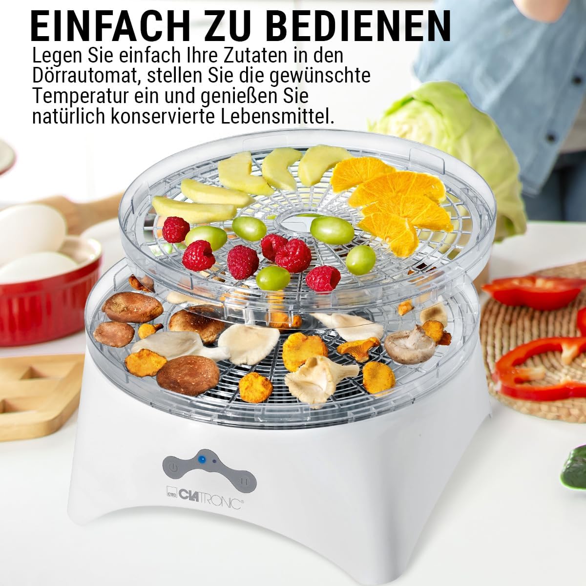 Clatronic DR 3525 gıda ile çalışırken