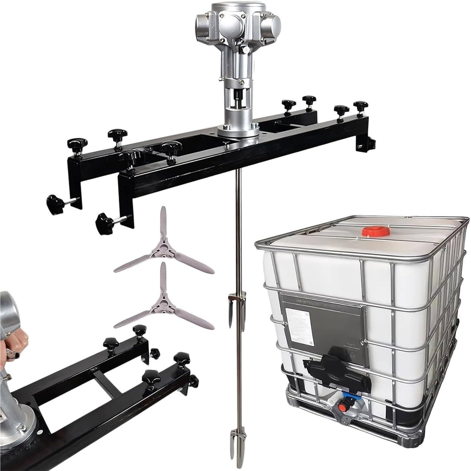 Mieszadło powietrza IBC, pneumatyczny mikser do farb, maszyna do mieszania zbiorników, pojemność mieszania: 1000 l, ciśnienie powietrza roboczego: 6-8 kg, do materiałów do powlekania farbami lepki