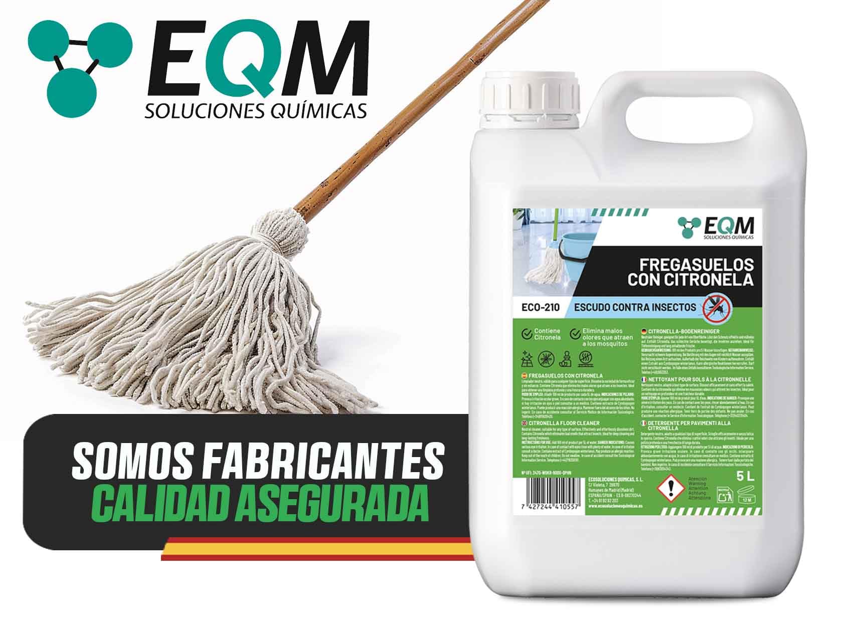 EQM ECO-210 Fregasuelos Citronela 5L Repelente Natural