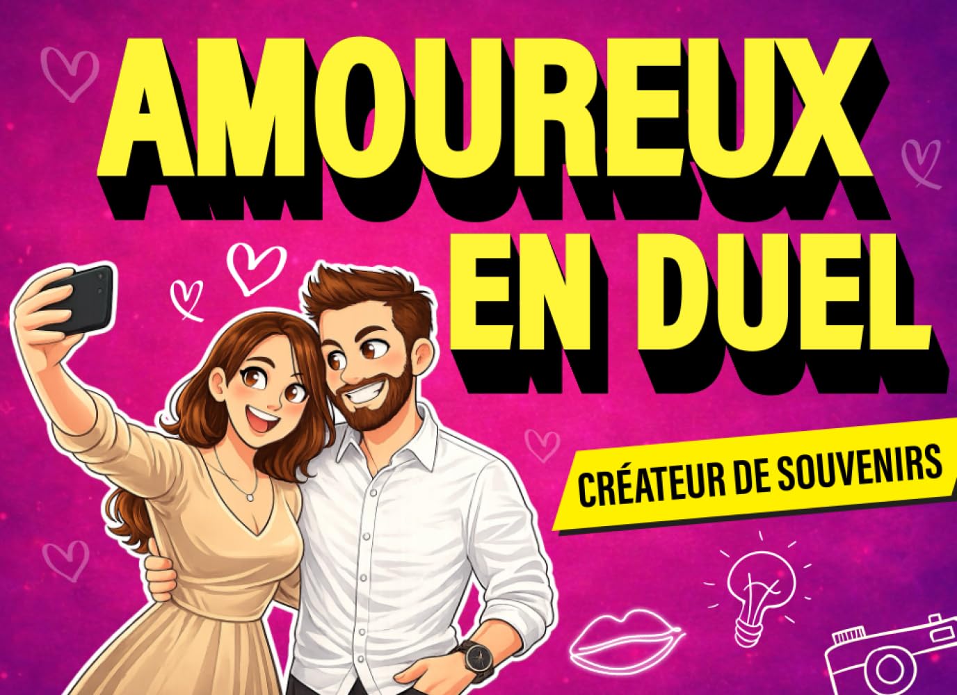 Amoureux en Duel: Défis de couple pour transformer chaque moment en souvenir, Cadeau idéal pour les soirées et la Saint-Valentin