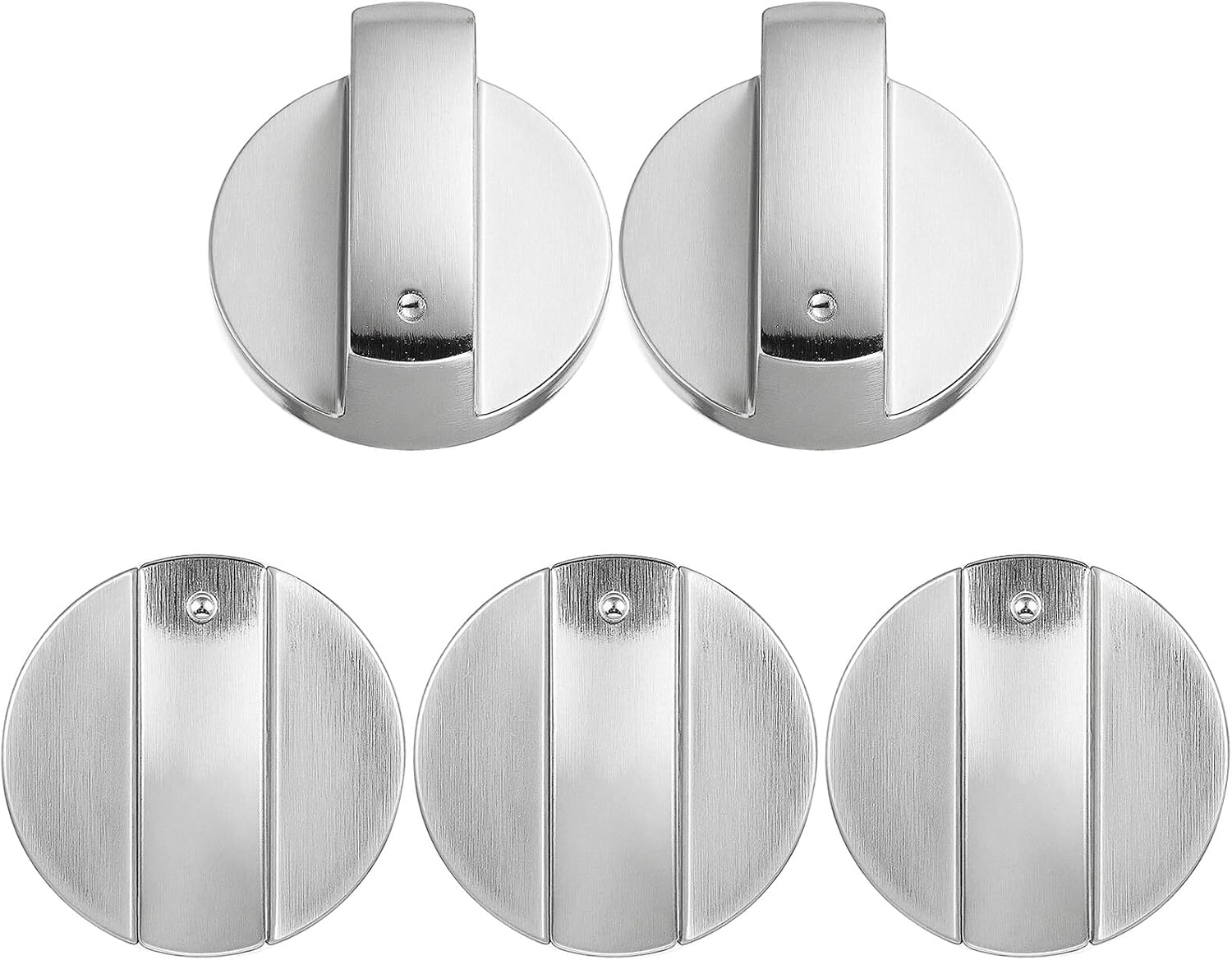 6 Pcs Gas Stove Burner Knobs Metal Replacement Control Knobs Compatible with Gas Cooker Stove Range for Kitchen Cooktop Accessories