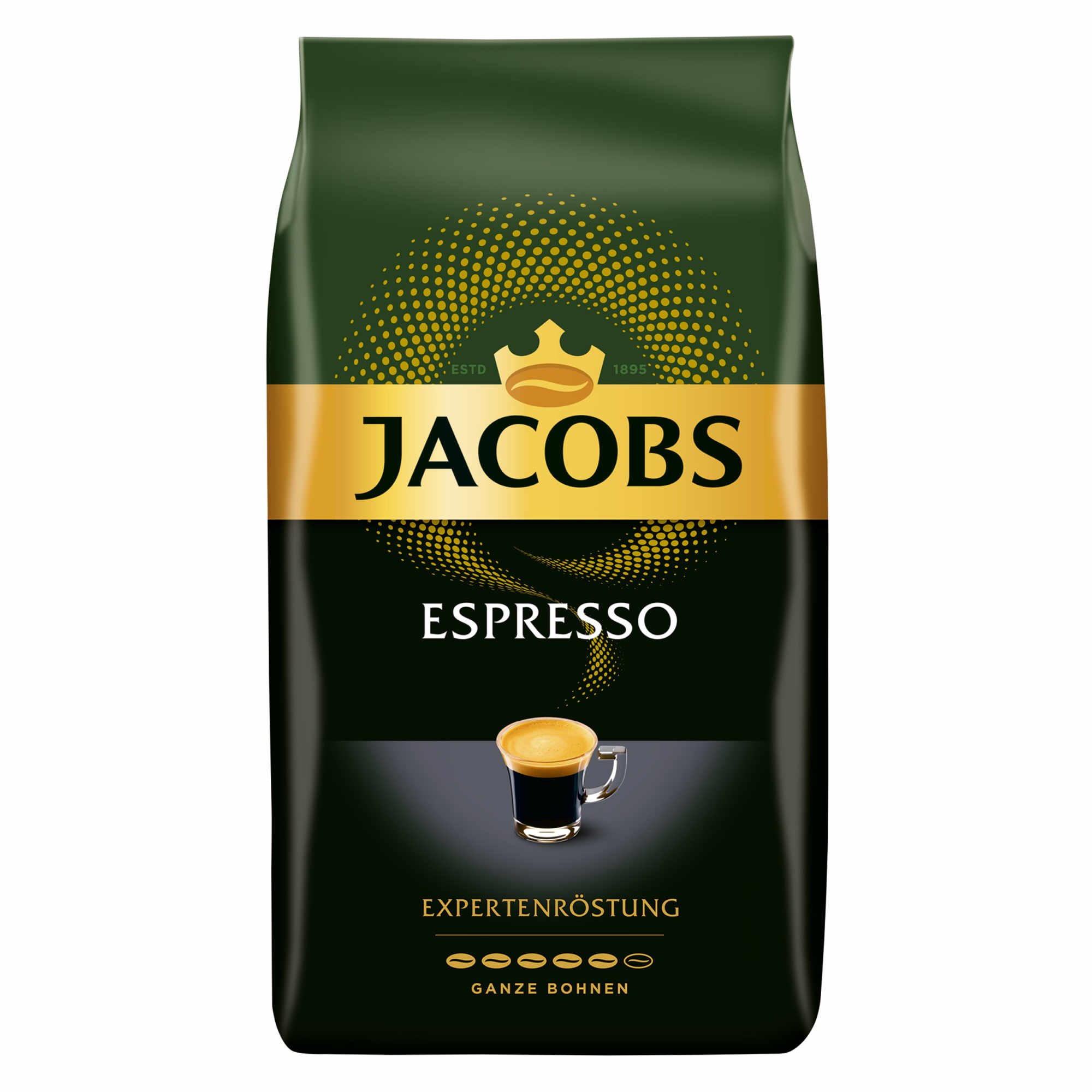 Jacobs Espresso Röstung, Granos de café, Todo de Expertos, Café Tostado, Granos de café, 4 Unidades (4 x 1000 g)