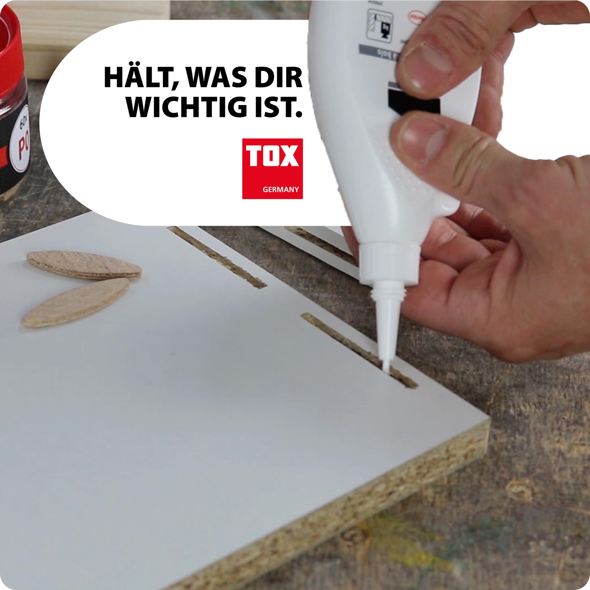 TOX Flachdübel Biscuit Wood XL Set aus Buche, 3 Größen: P0, P10 und P20 (jeweils 250 Stück), großer Vorrat, Holz-Set für stabile Holzverbindungen, 4 mm Nutbreite, 750-tlg., 015909016