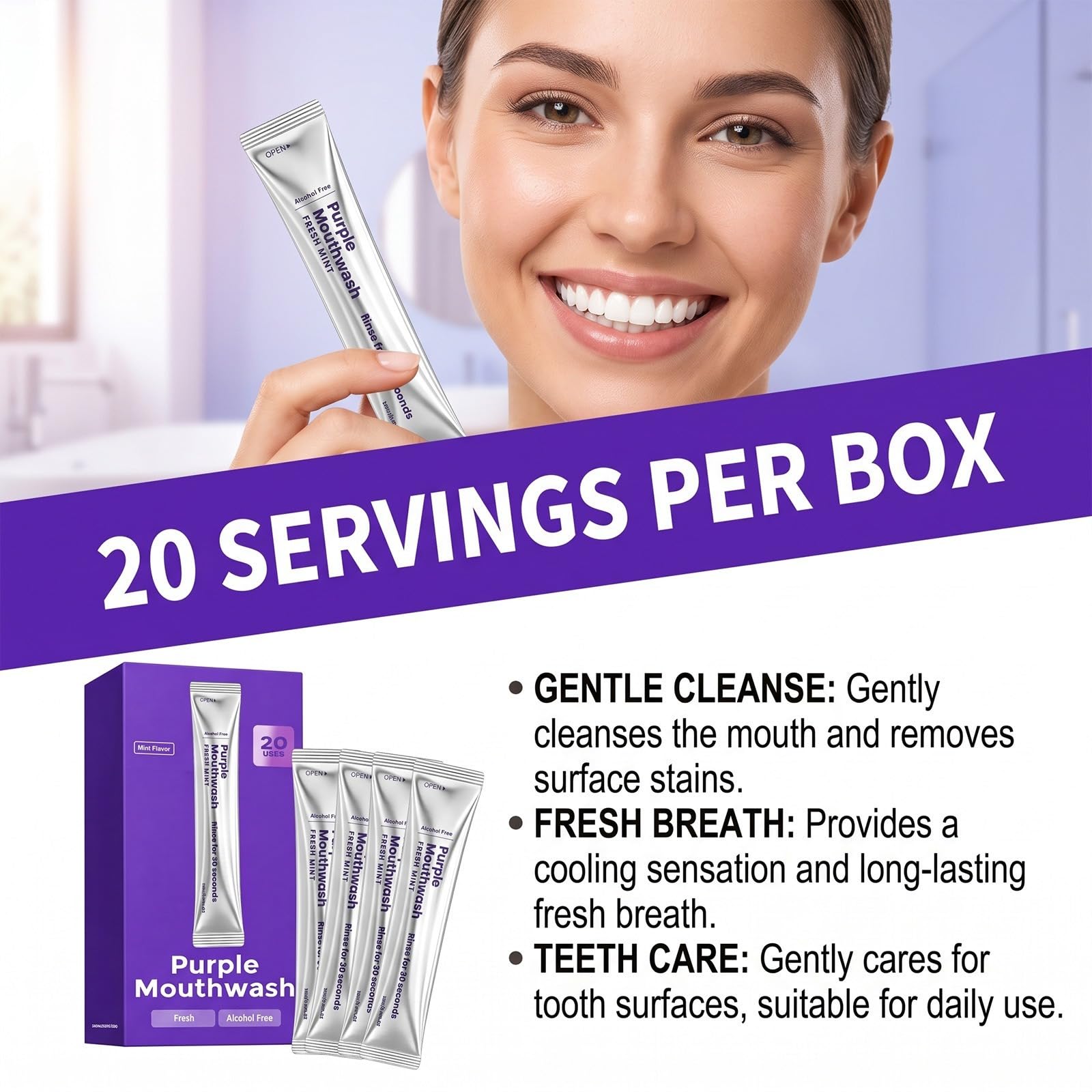 Bagno Di Bocca Viola,Bagno Di Bocca Bianchezza Antimacchia,Viola Stain Mouthwash