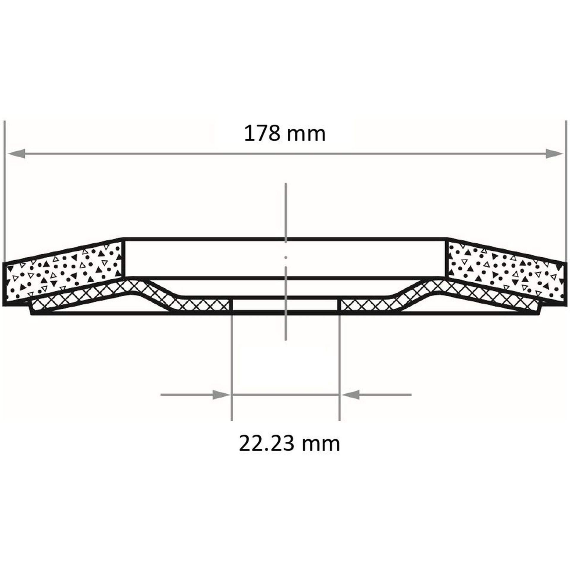 10x LUKAS Fächerscheibe Fächerscheiben Schleifscheibe SLTR Ø 178 mm Korn 36