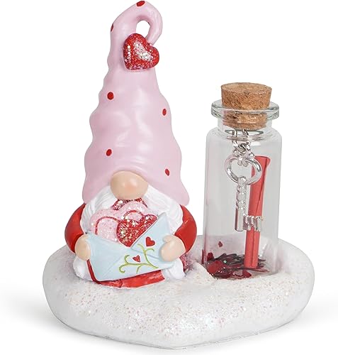 Hodao Decoraciones de gnomos para el día de San Valentín, hechos a mano, gnomos escandinavos, figuritas de gnomos, decoración para el día de San