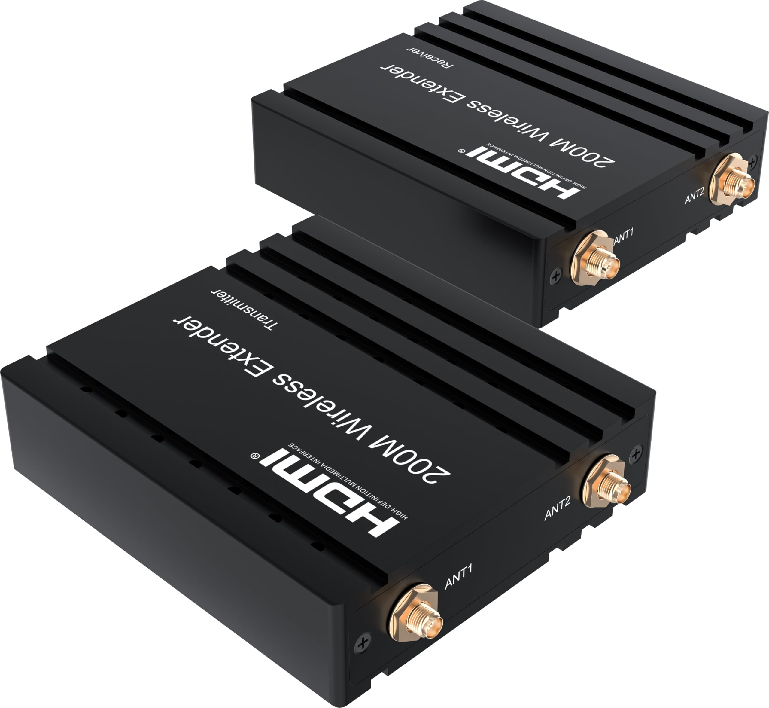 PremiumCord HDMI Extender Wireless Fino a 200 m, Full HD 1080p, HDMI 1.3, HDCP 1.3, Custodia In Metallo