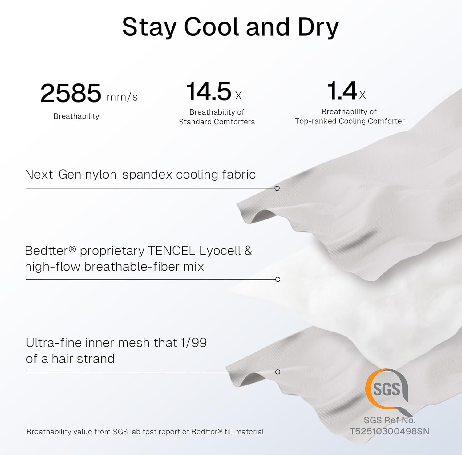 Cooling Comforter Twin/Twin XL, Blanket for Hot Sleepers, Upgraded All Season Bedding to Keep Cool for Night Sweats, Breathable Lightweight Cold Blanket, 68x90 Inches, Grey - Image 5