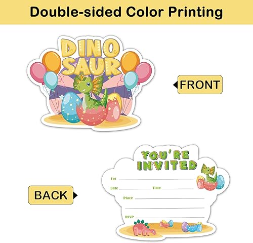 Miniatura 8 de REWIDPARTY Lindas invitaciones de fiesta de elefante con sobres y calcomanías (juego de 15) con forma de elefante y buzón, invitaciones de fiesta