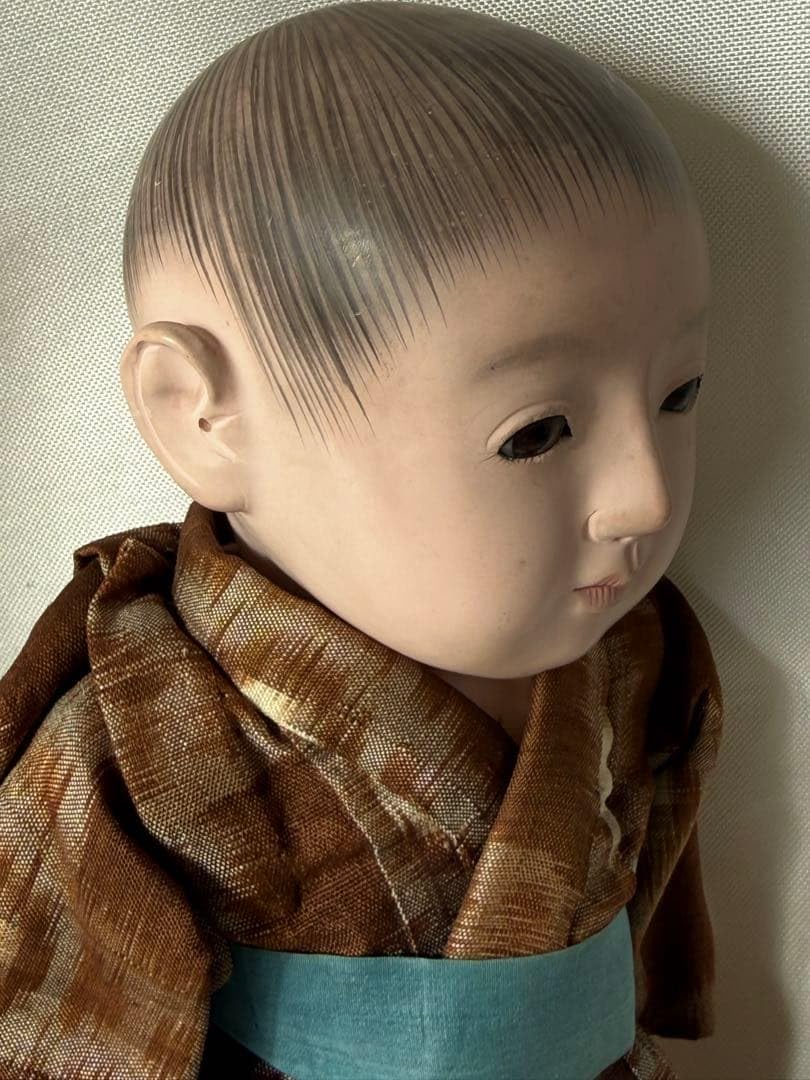 Amazon.co.jp: 市松人形 男の子 銘あり 徳久 約36㎝ アンティーク