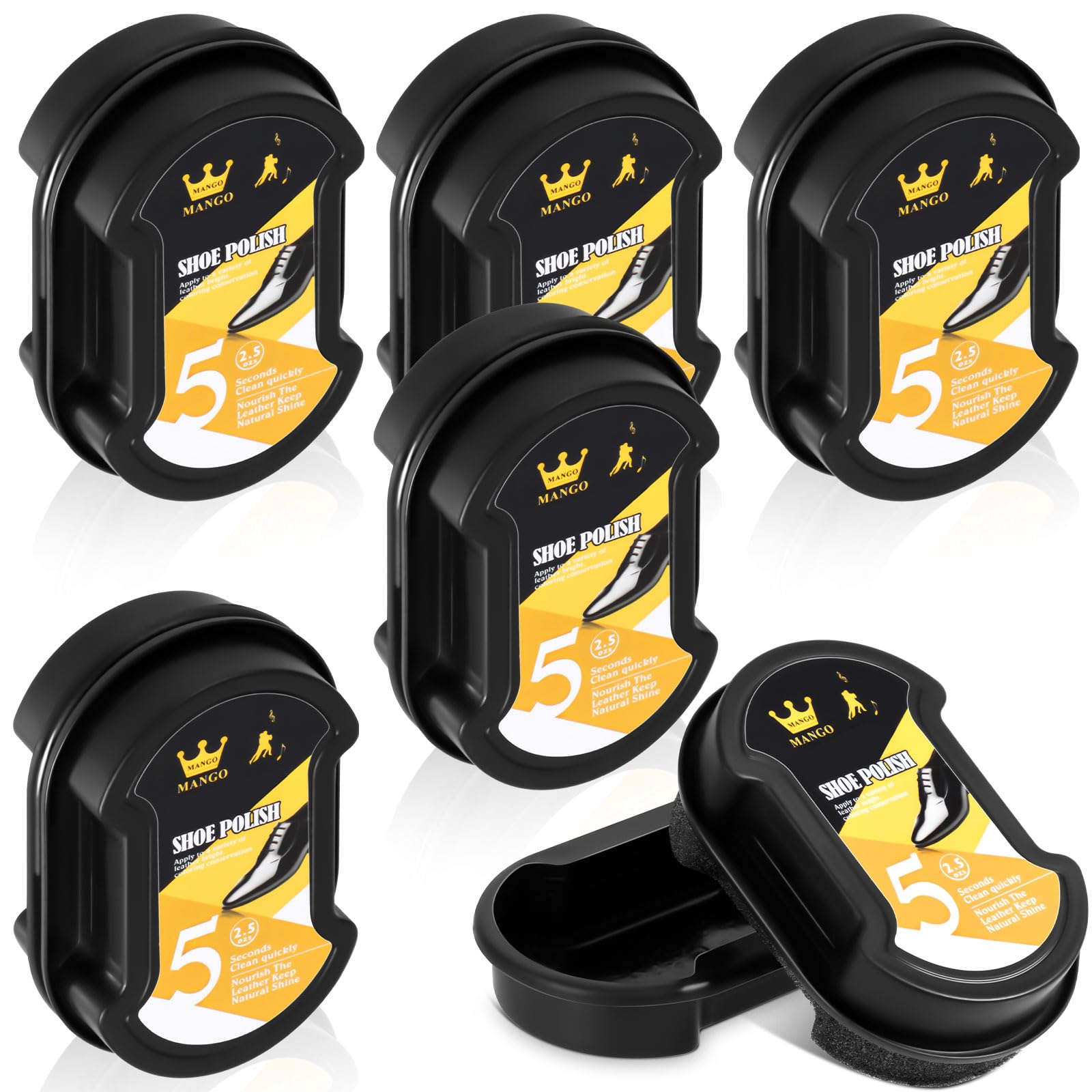 Loopeer 6 Pcs Shoe Shine Sponge for Leather Care