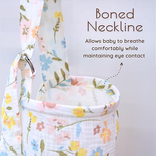 Miniatura 5 de Oeko TEX (funda de lactancia floral) de muselina para lactancia materna, cobertura completa, cubierta de lactancia de privacidad, chal de lactancia