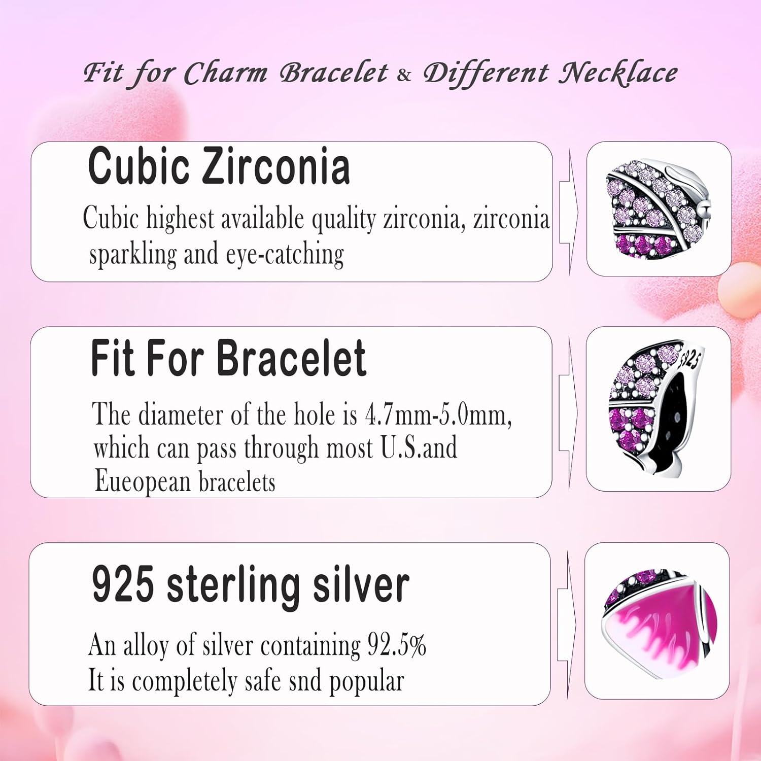 MICOO 925 Sterling Silver Charms for Bracelets and Necklaces Airplane Passport Dangle Pendants Evil Eye Butterfly Charms Beads Jewelry Gift for Women - Image 4