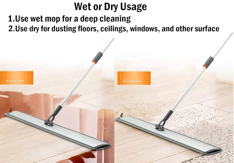 Amazon｜YLIAN フロアモップ 業務用乾式モップ 60cm大面積