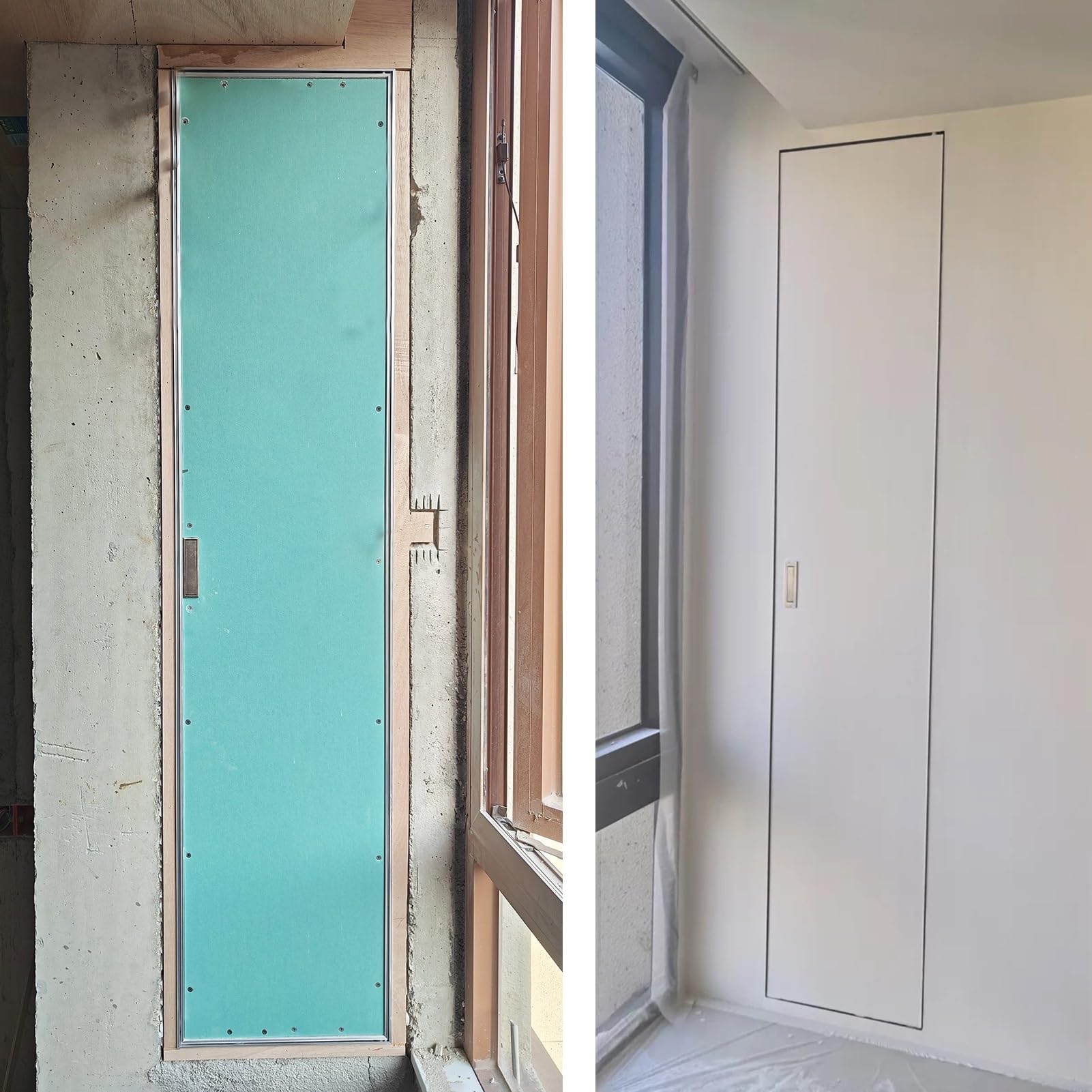 Pannello di accesso per cartongesso e porta nascosta, verniciabile, per porta sanitaria nascosta (70 x 110 cm / 28 x 43 in), ideale per un facile accesso e una finitura pulita