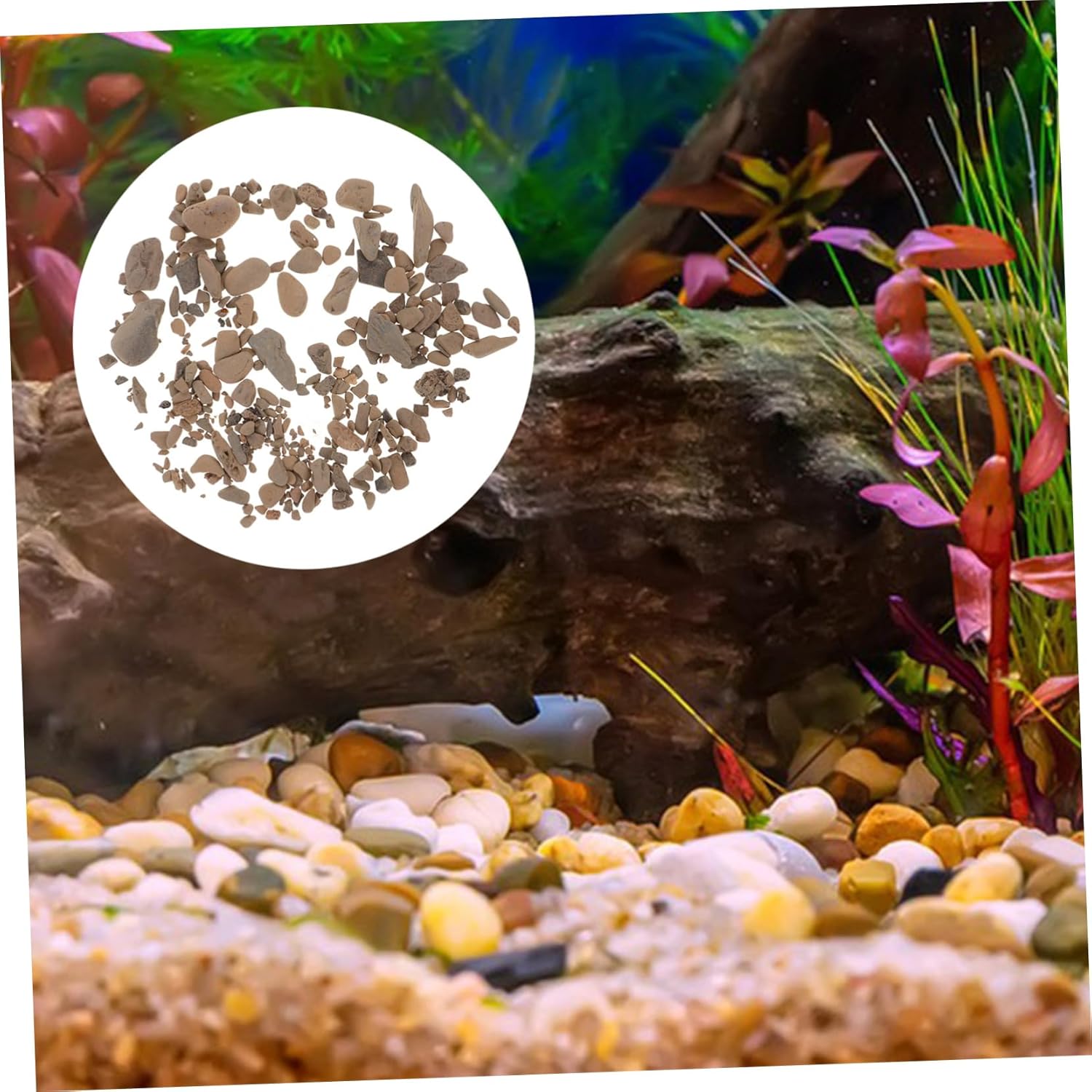 balacoo 1bag Aquarium Decorative Stones for Fish Tank Natural River Gravel Filler Substrate for Turtle Tanks Landscaping Craft Projects Vibrant and Durable Decorative Pebbles