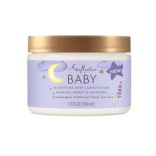 SheaMoisture Acondicionador profundo para el cabello delicado y la piel Manuka miel y lavanda régimen nocturno de cuidado de la piel y el cabello,