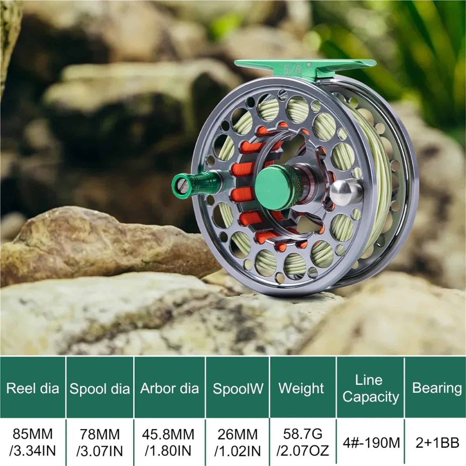 Moulinet De Pêche À La Mouche CNC avec Ligne Principale (WF5 WF6)