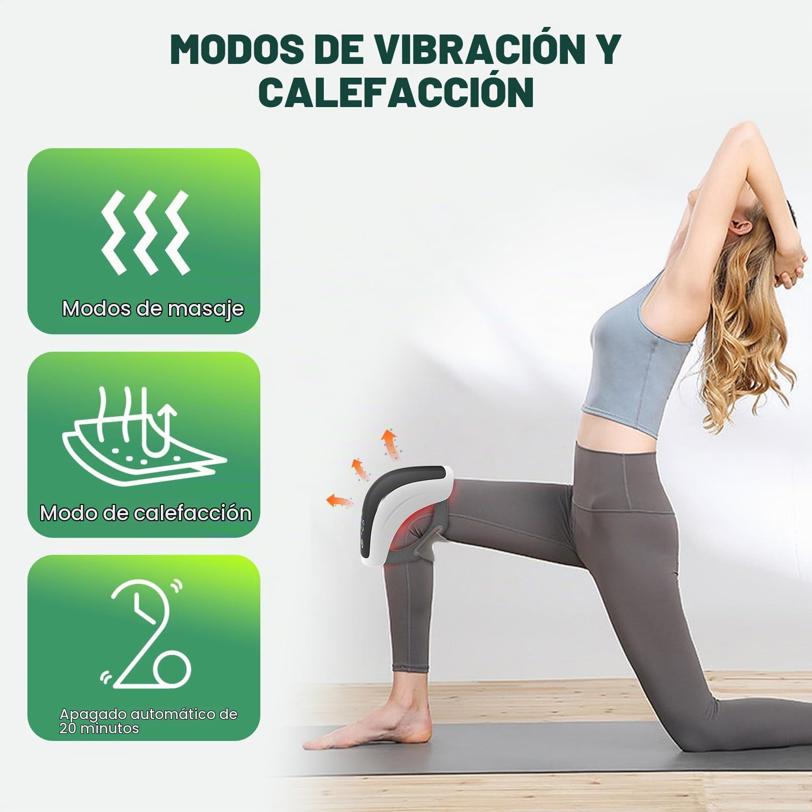 iKeener Masajeador Rodillas Dolor Inalámbrico con Calentamiento y Vibración, FDA Aprobada 210pcs Laser Therapia Masaje de Rodilla para Dolor de Rodilla Artrosis