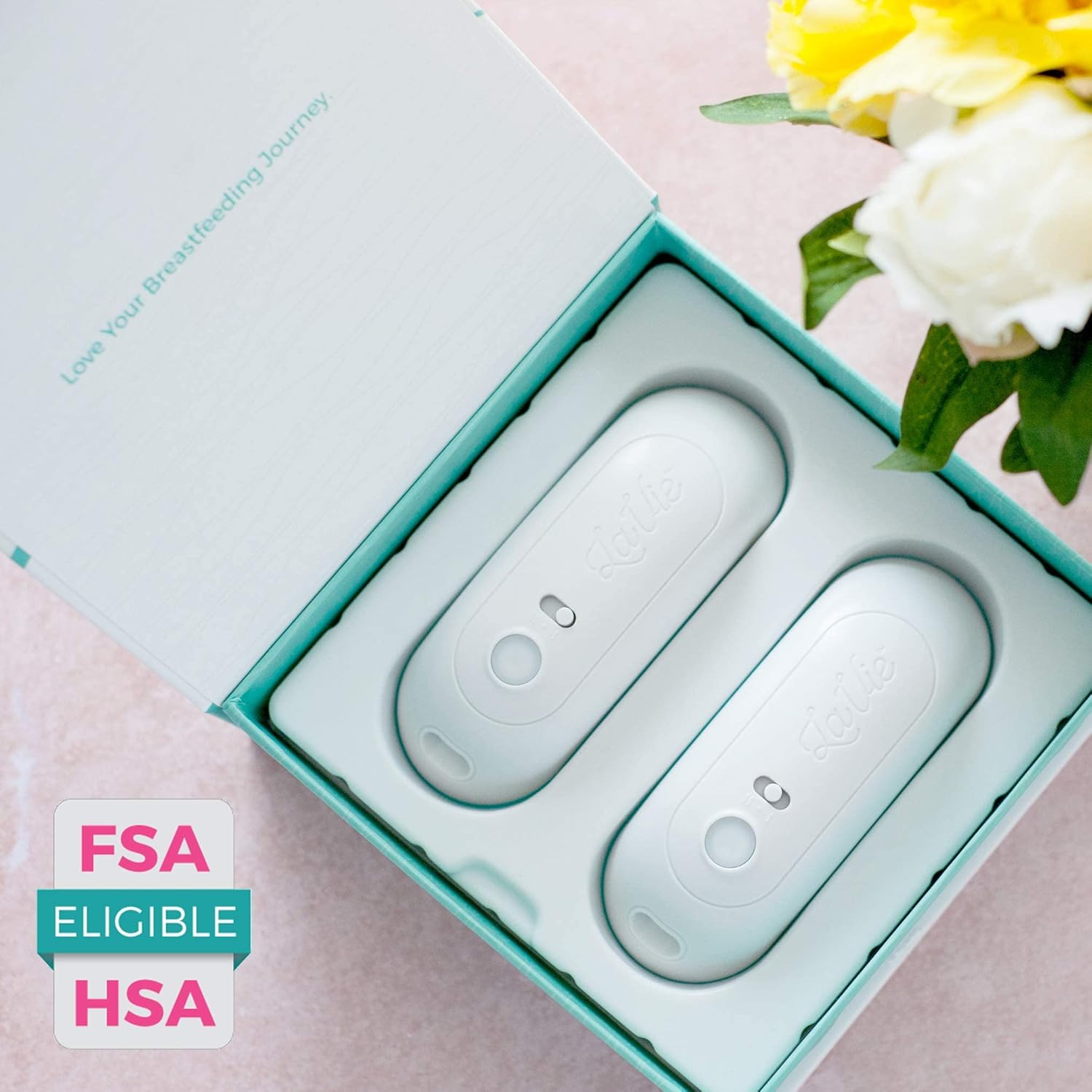 LaVie Warming Lactation Massager, 2 Pads, Heat + Vibration Support for Improved Milk Flow, Clogged Ducts, Engorgement, Mastitis, Medical Grade : Baby