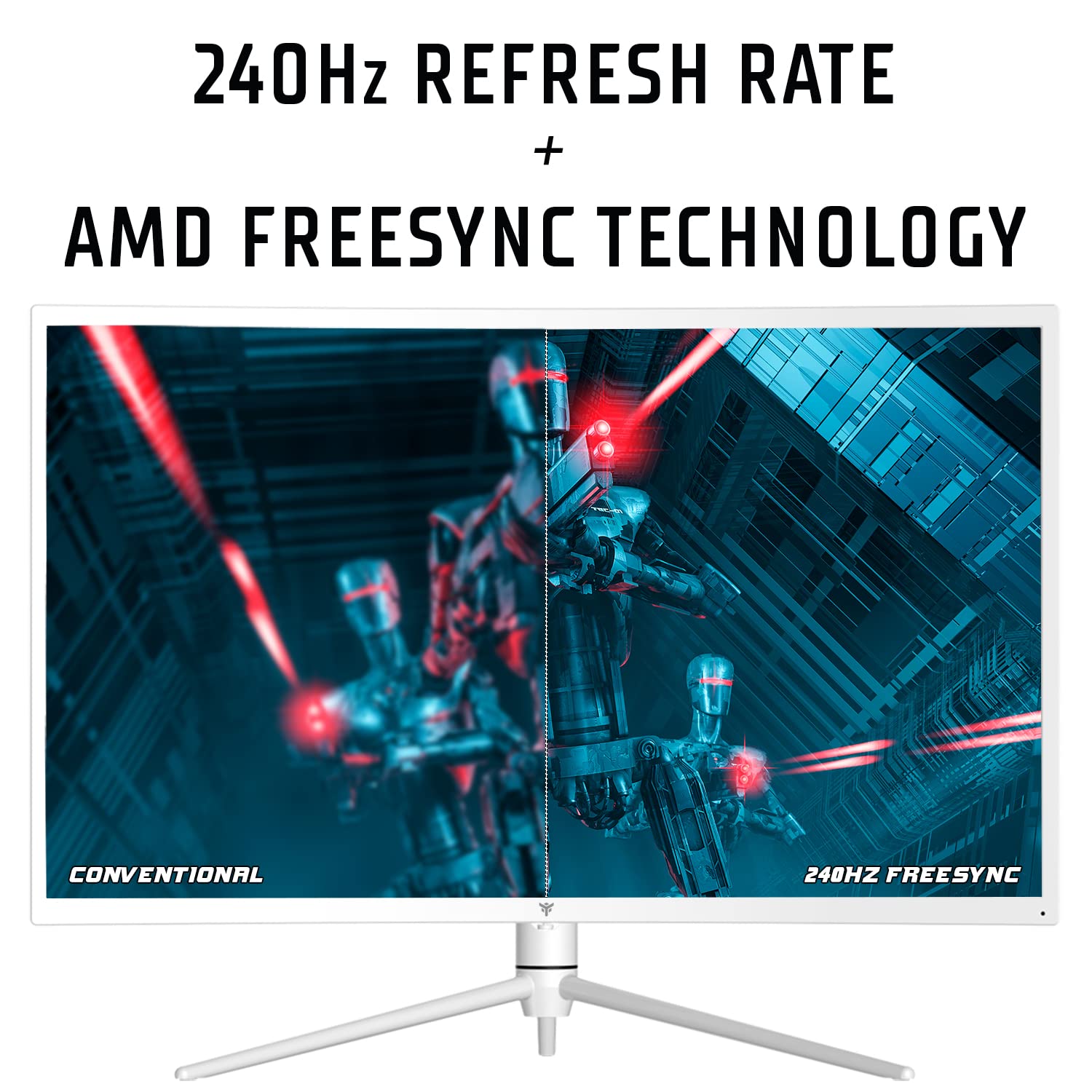Itek Monitor GGC – 27" zakrzywiony 1000R, 2560x1440, VA, 240Hz, 16:9, 1ms OD, 2 x HDMI, DP, Type-C, USB, HDR 100, Adaptive Sync.
