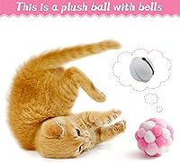 Vista 3 de MALLMALL6 Juego de 10 piezas de juguetes para gatos, paquete de juguetes interactivos para gatos que incluye varita con plumas, muelles para gatos
