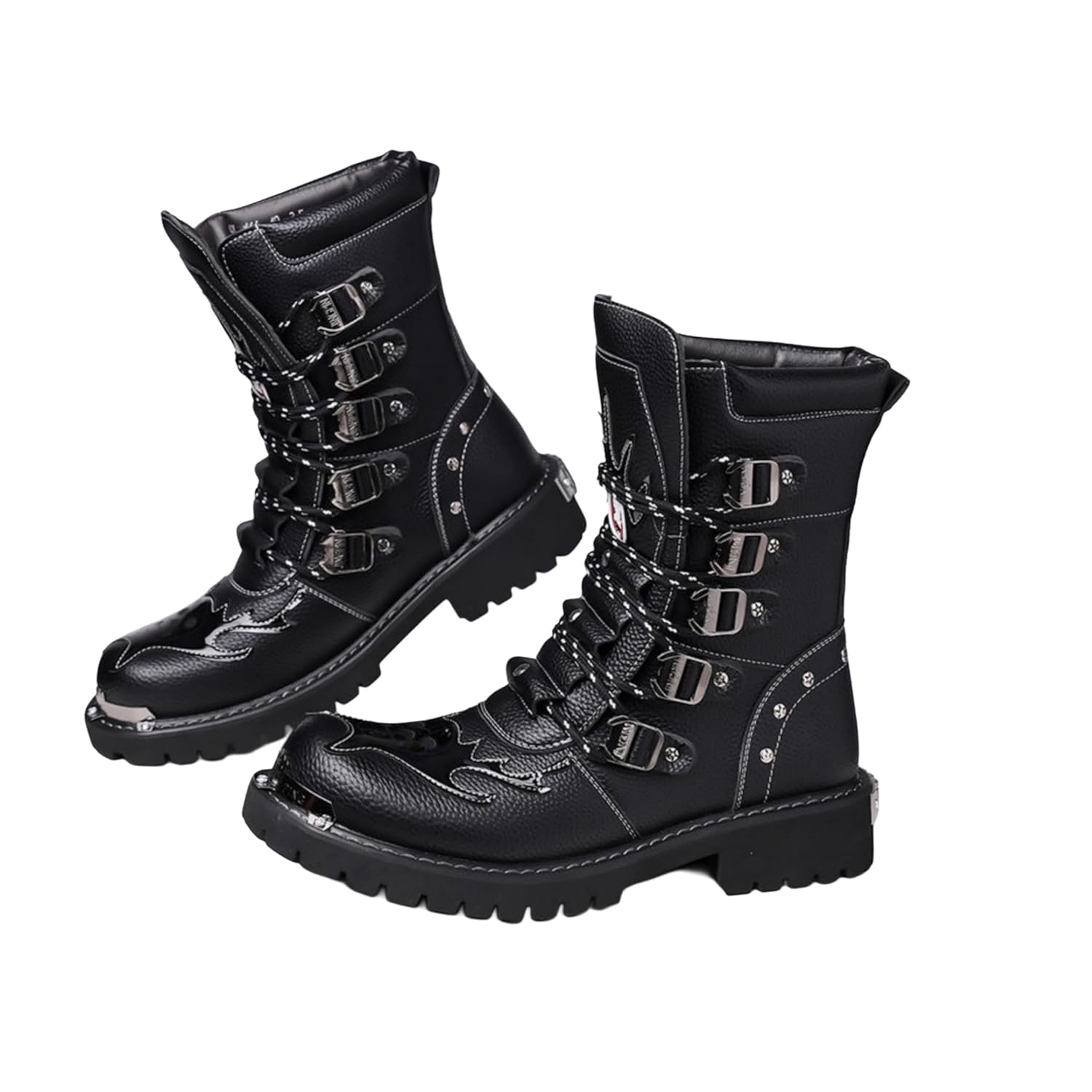 Bota Coturno Rock Gótico Punk Com Fivelas E Metal/35 ao 44/Consulte seu tamanho na tabela abaixo/e envie uma mensagem ao vendedor imformando o seu Número.