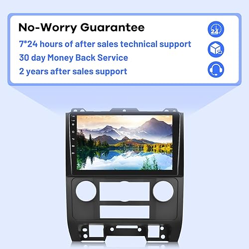 Miniatura 7 de Radio de coche Android de 2 GB+64 GB para Ford Escape Kuga Mazda Tribute 2007-2012, pantalla táctil de 9 pulgadas estéreo para coche, Apple Carplay