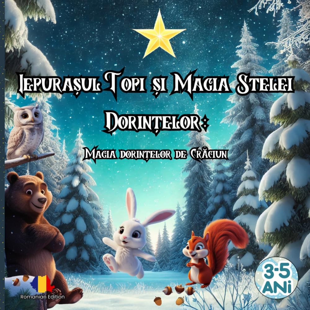 Iepurașul Topi și Magia Stelei Dorințelor: Magia dorințelor de Crăciun (Povești de Crăciun / Romanian Edition)