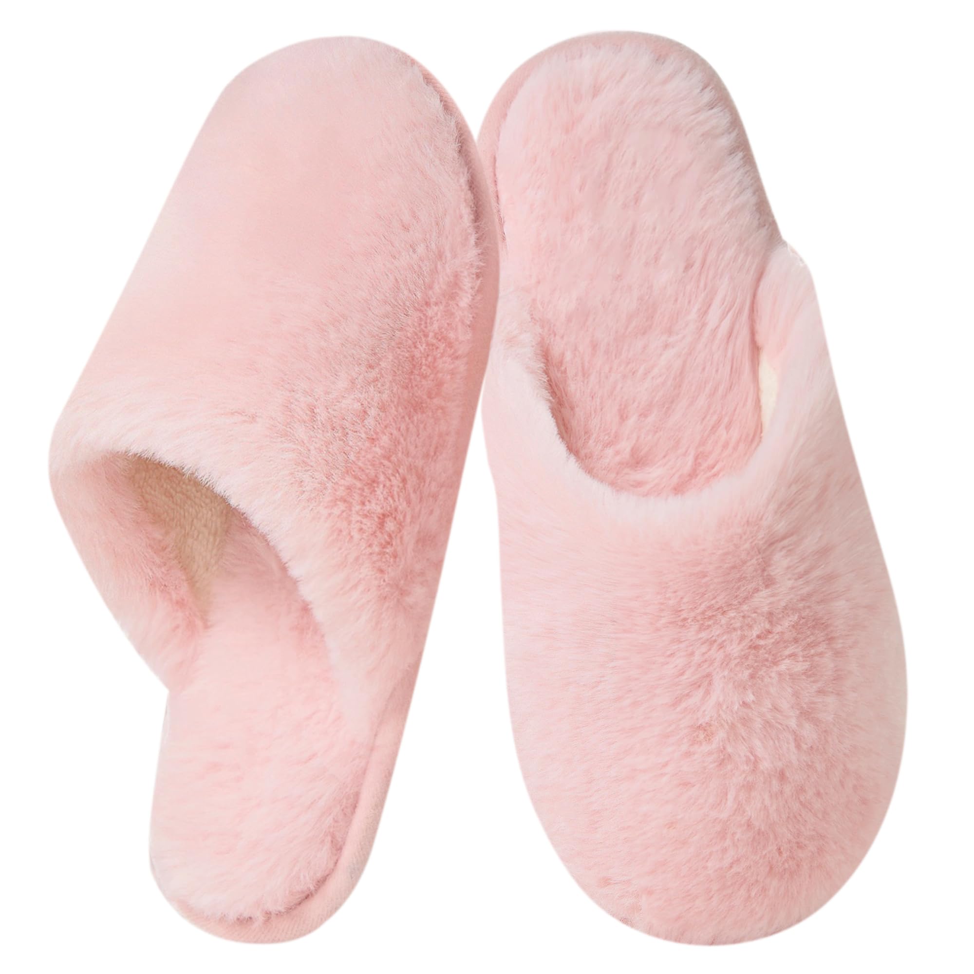 Donpapa Hausschuhe Damen Herren Flauschige Winter Warme Pantoffeln Plüsch Kunstfell und Memory Foam Bequeme Rutschfeste Slippers