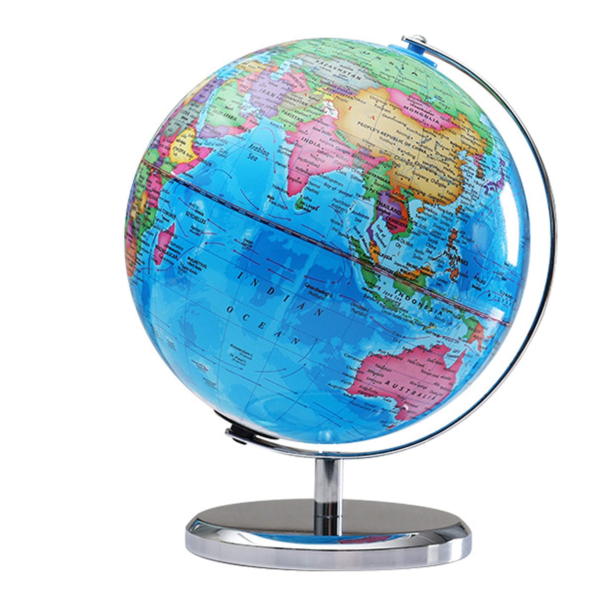 Buy Illuminated World Globe Diameter Metal Base - 2 in …