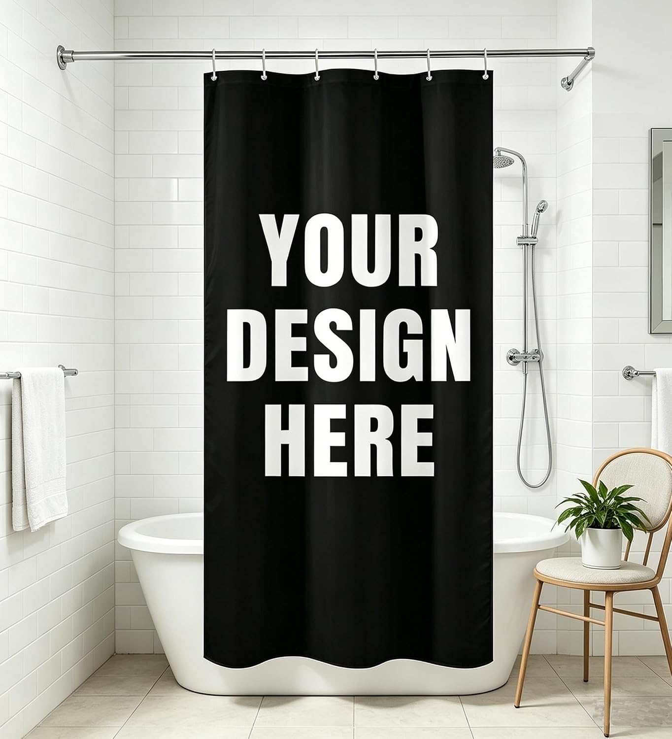 Custom Shower Curtain with Photo Personalized Image Shower Curtains for Bathroom Decoration Customized Shower Curtain,36x72inch