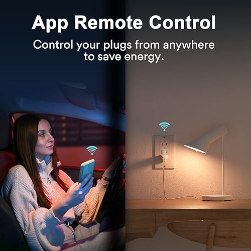 Miniatura 3 de ANGELHALO Toma inteligente en pared con puerto USB y tipo C, toma de pared WiFi de 2.4 GHz funciona con Alexa y Google Home, toma inteligente Vioce