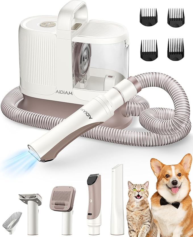 AIDIAM Dog Grooming Vacuum Low Noise, 3Mode Pet Grooming