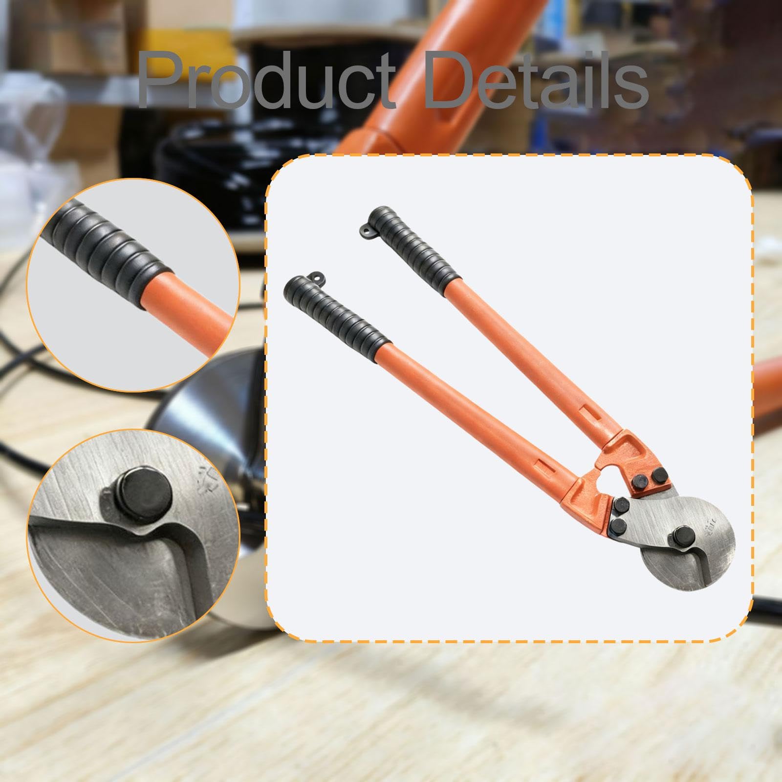 Tijeras para Cortar Cables de Acero Resistentes, Multiusos, Ahorradoras de Mano de Obra