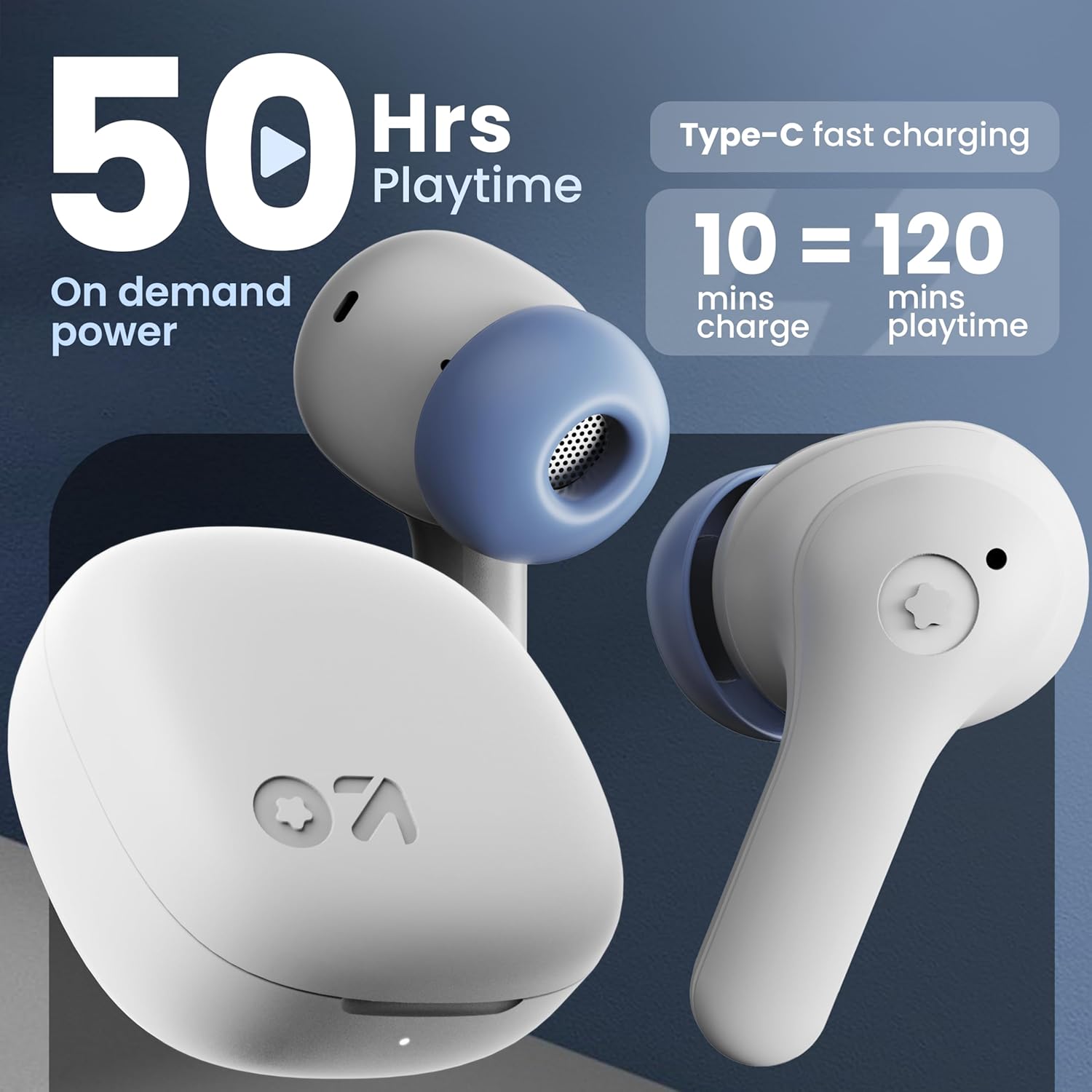 GOBOULT K10 Earbuds with 50-hour playtime and Type-C fast charging