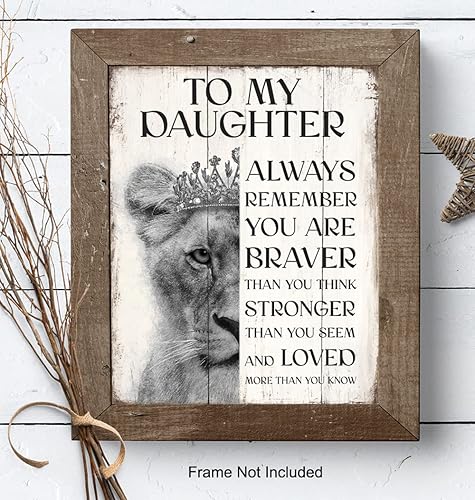 Miniatura 7 de Arte de pared con texto en inglés To My Daughter 11x14, Always Remember You are, decoración de pared inspiradora, arte bohemio, póster motivacional