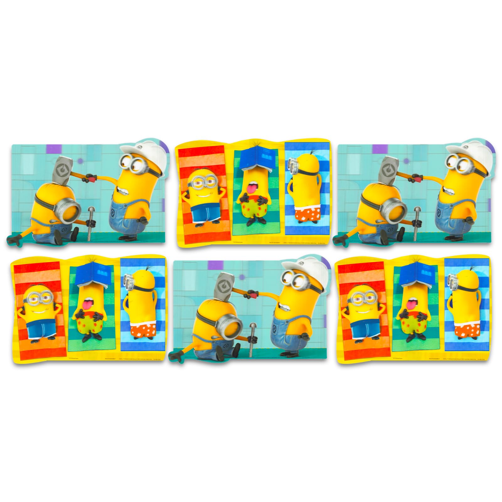 Sets de table Minion pour éviter les taches sur la table de fête d'anniversaire x6