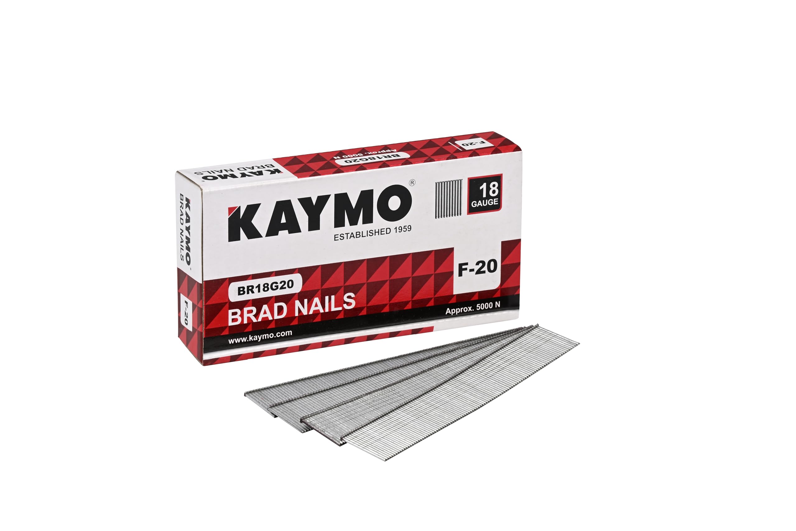 Kaymo 18G Brad Nails - 5000 Pack -24 Kaymo 18G Brad Nails - 5000 Pack -24