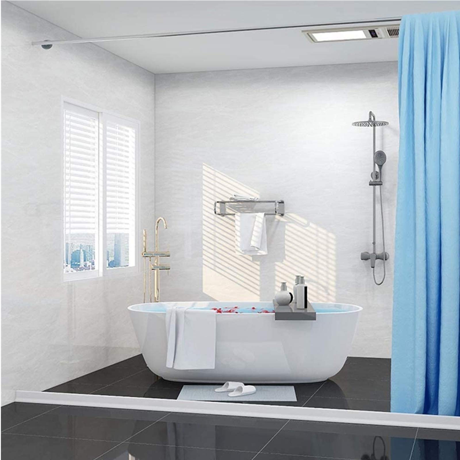 Tira impermeable flexible de silicona, tope de flujo de agua de baño flexible para separación de baño seco y húmedo (400cm,Transparent)