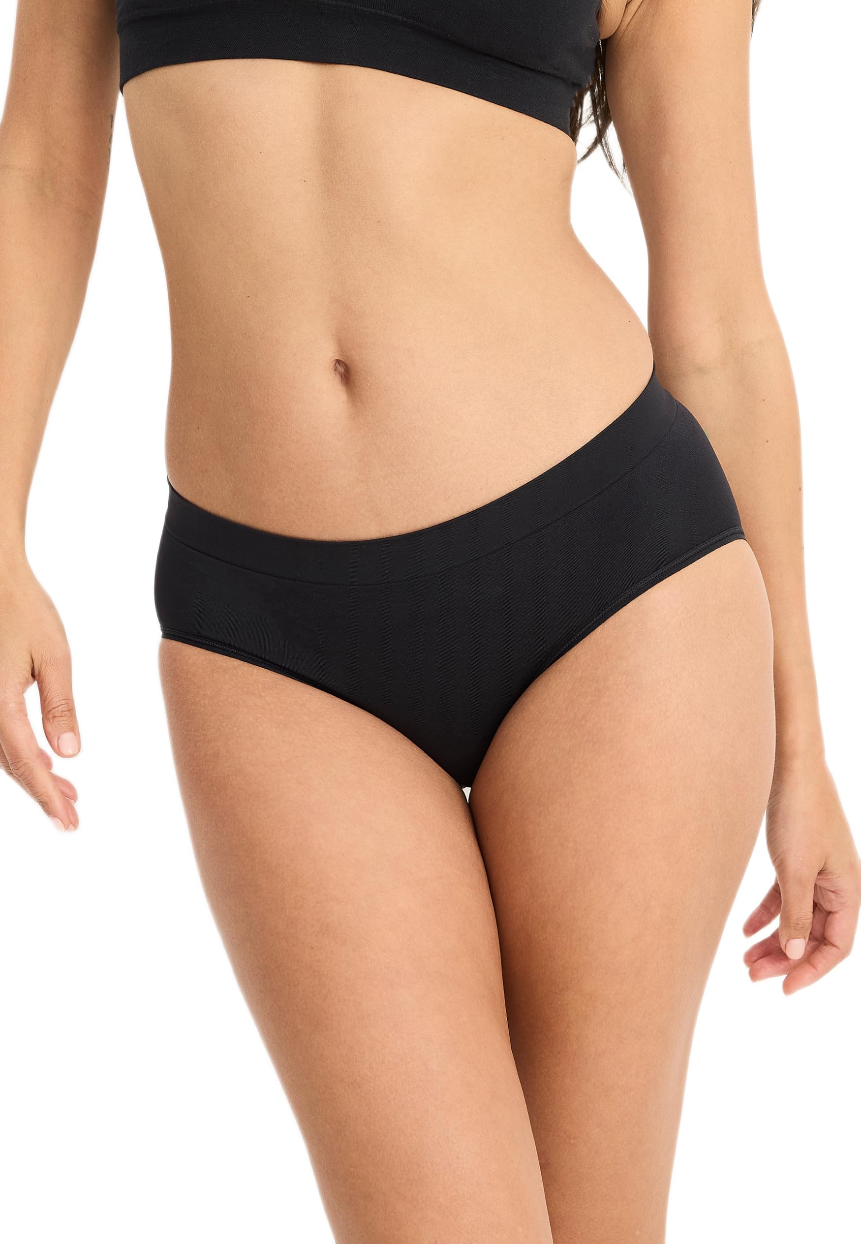 Jockey Women's Black Seamfree Hipster, S