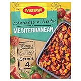 Juicy Mediterranean Chicken Seasoning & Cooking Bags 37G X 10, Recipe mix for Mediterranean chicken, Tomatoey 'n' herby, No Artificial Colours, Flavours or Preservatives