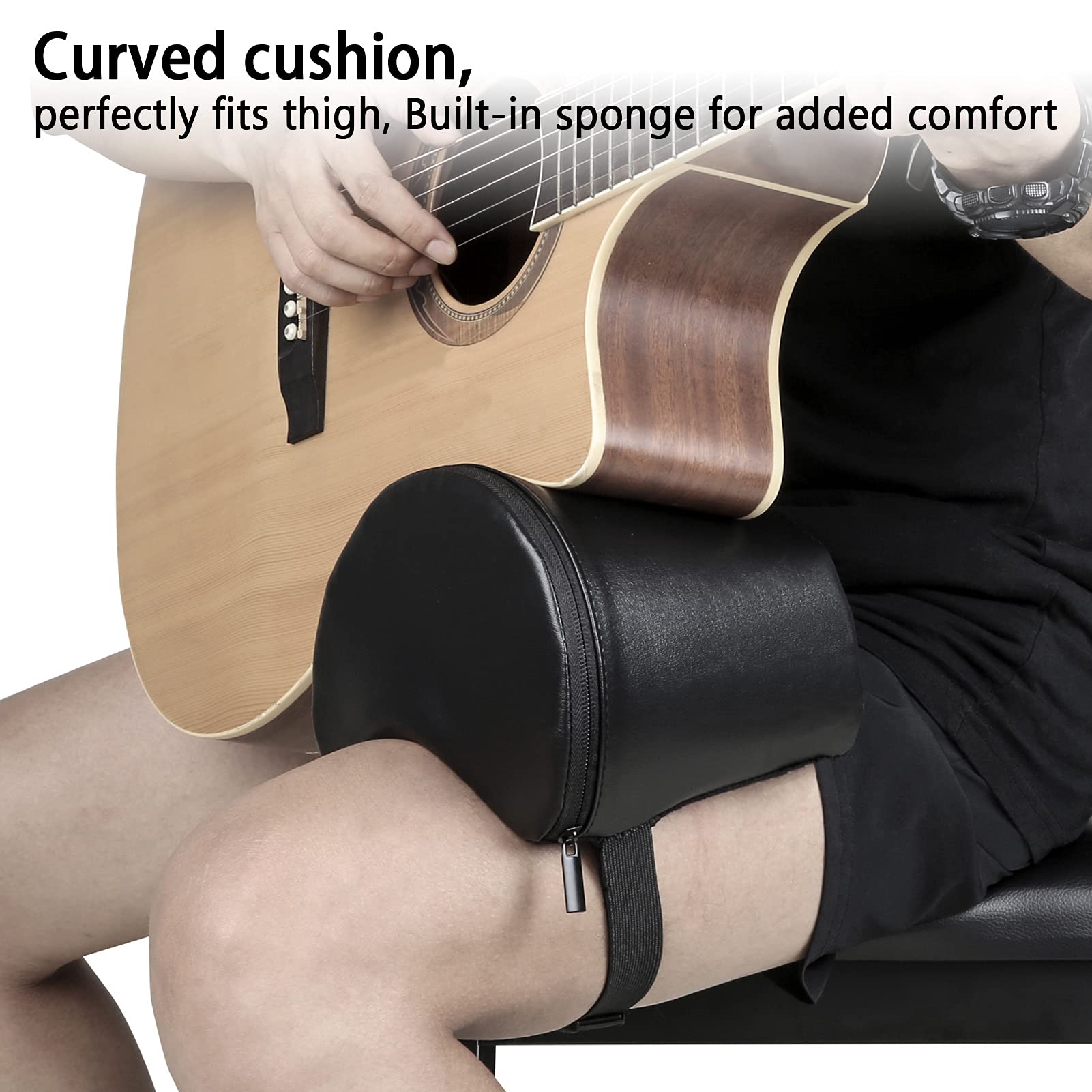 Cuscino di supporto per suonare, imbottitura morbida per le gambe della chitarra in memory foam per prestazioni a lungo termine