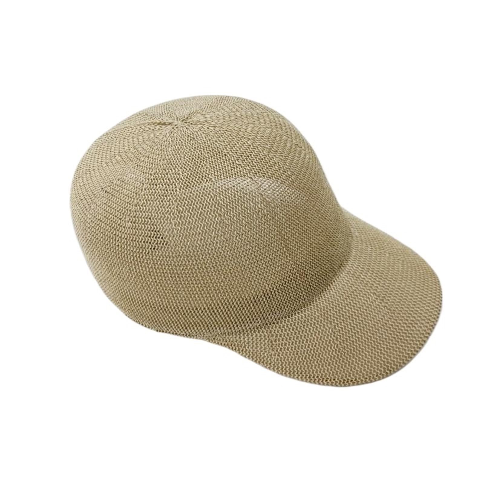 Berretto da Baseball in Paglia di Carta Traspirante con Protezione UV, Cappello da Sole Unisex Casual Estivo