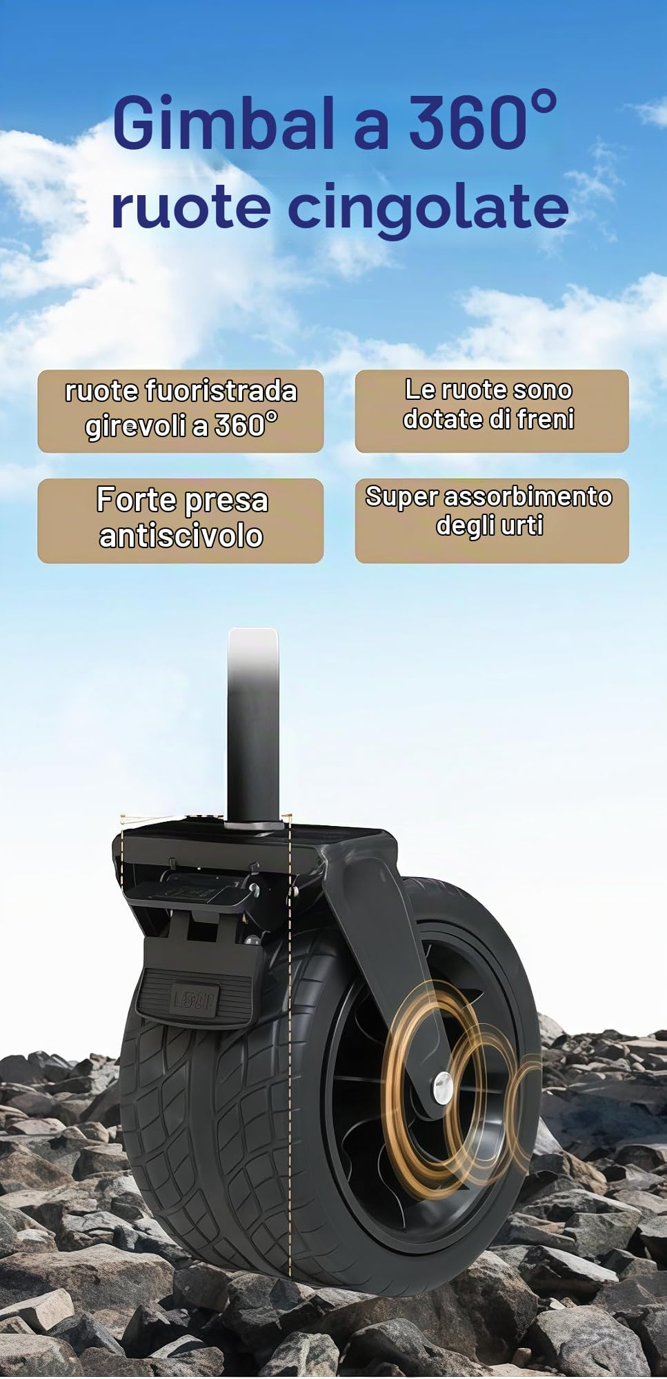 Carrello da Giardino Pieghevole, Spiaggia Carrozza da campeggio, Carrello per la pesca e lo shopping dotato le ruote del serbatoio si adattano a tutti i terreni (LY008-BLACK)