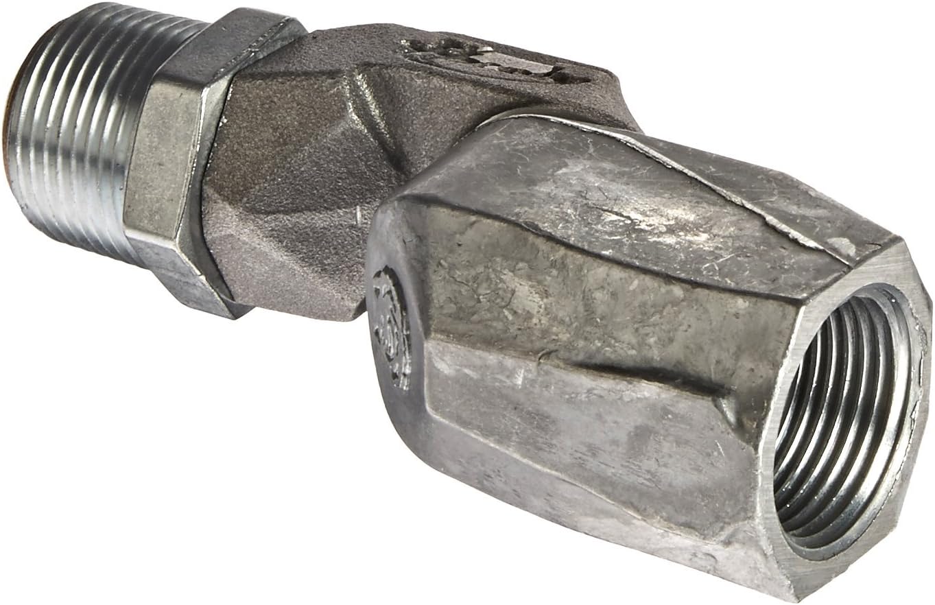 Husky 000350 3/4" Male NPTF x 3/4" Female NPTF Multi-Plane Swivel, 19mm Male x 19mm Female, Made in USA