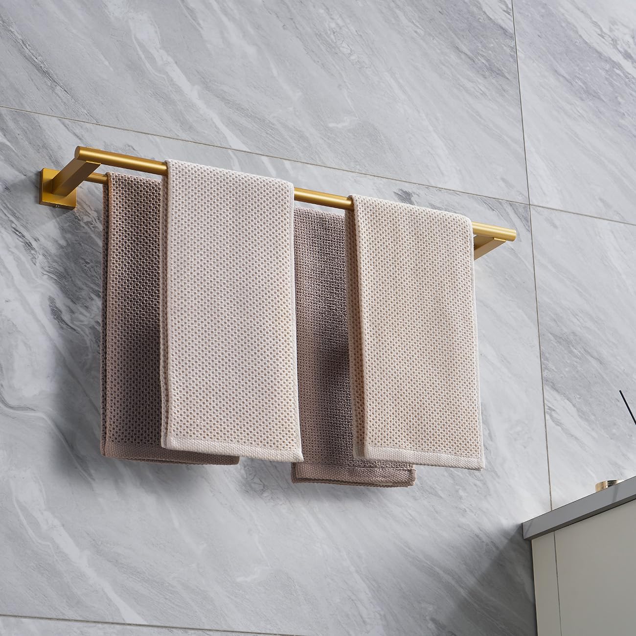 Wall Shelf Miyili 36-Inch Double Towel Bar Stainless Steel